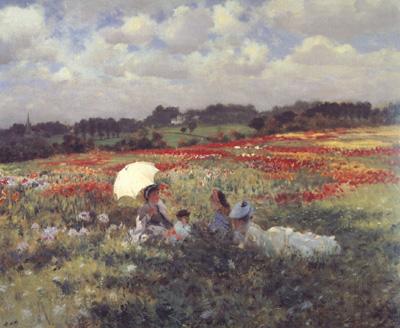 Giuseppe de nittis In the Fields Around London (nn02) Spain oil painting art
